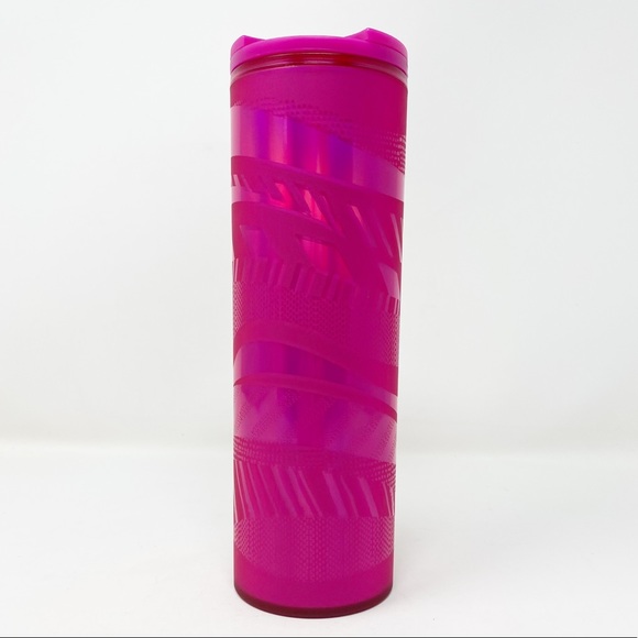 STARBUCKS LIMITED EDITION Pink Etched Ribbon Swirl Tumbler - Picture 8 of 9